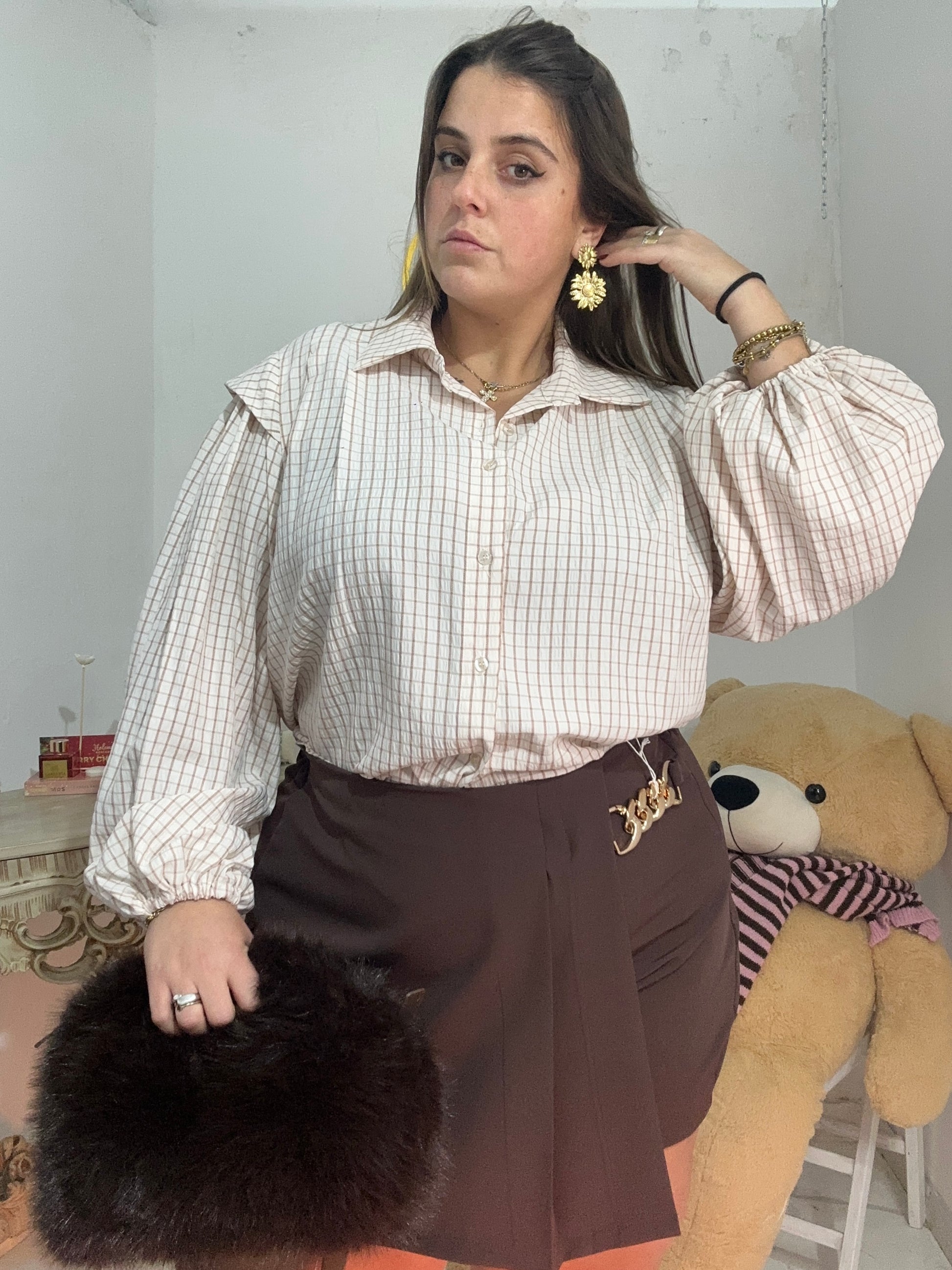 Camicia spallina quadretti