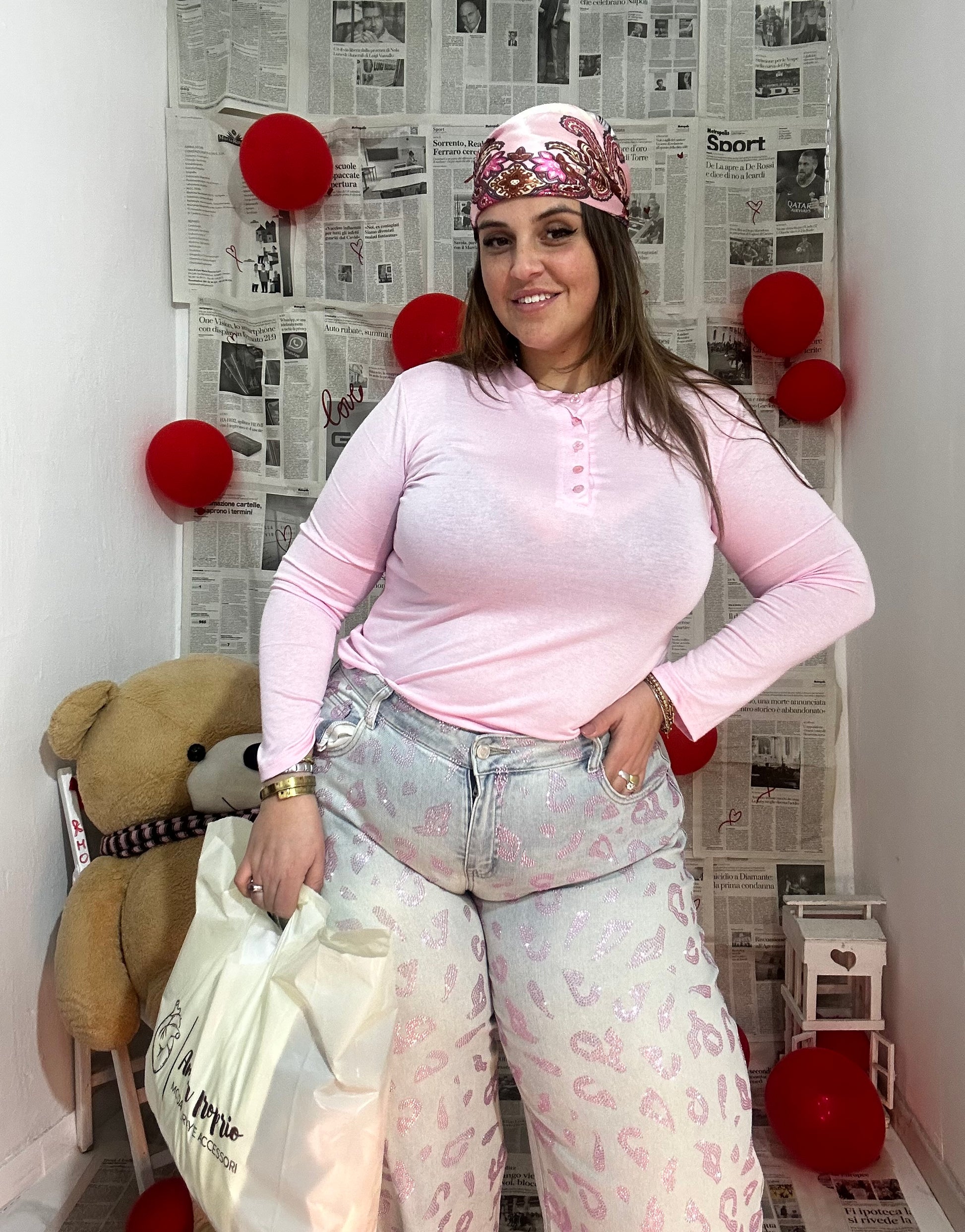 Jeans Maculato rosa