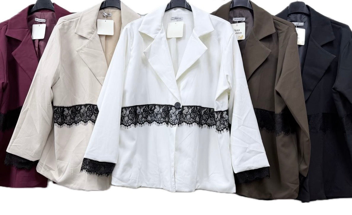 Giacca blazer merletto