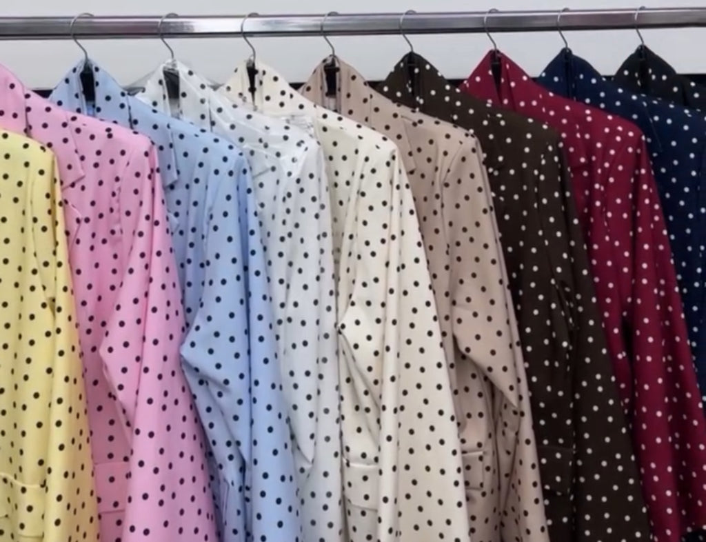 Giacca blazer pois