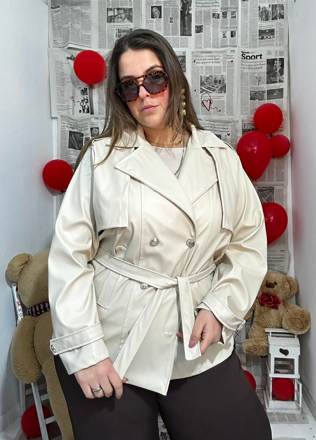 Trench similpelle mid