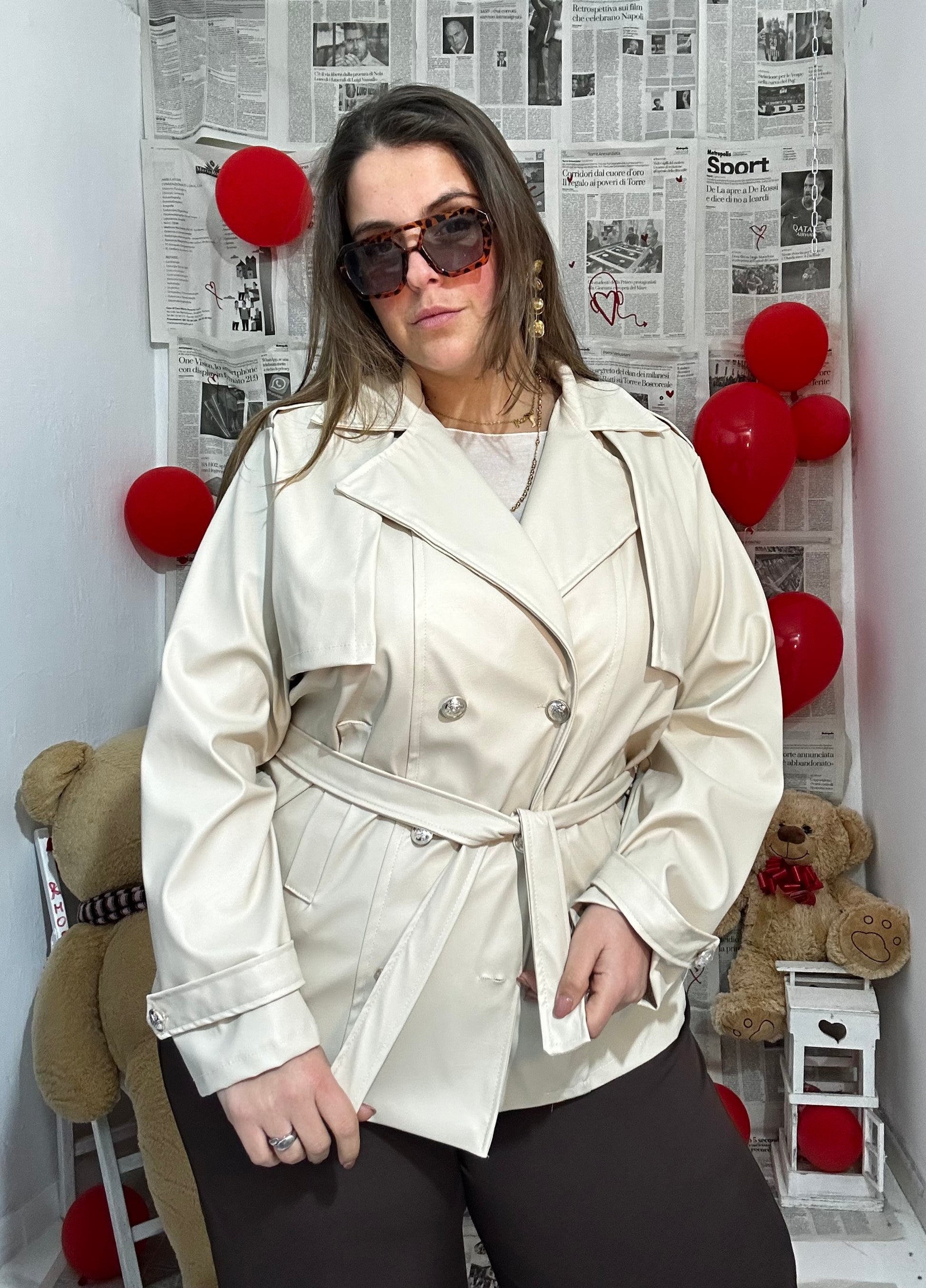 Trench similpelle mid