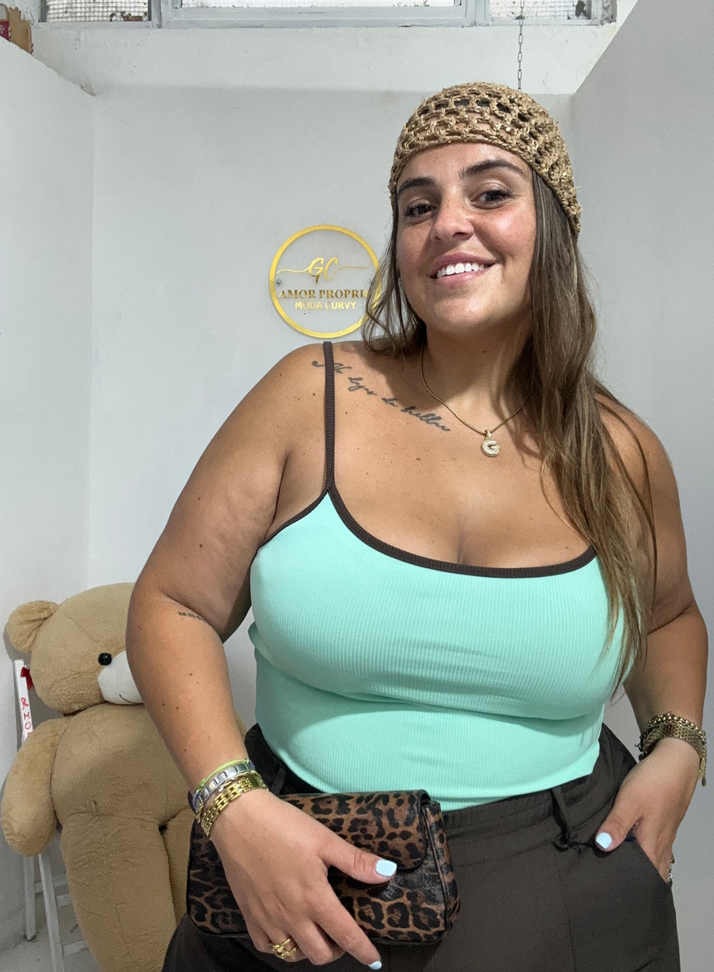 Canotta costine contrasto