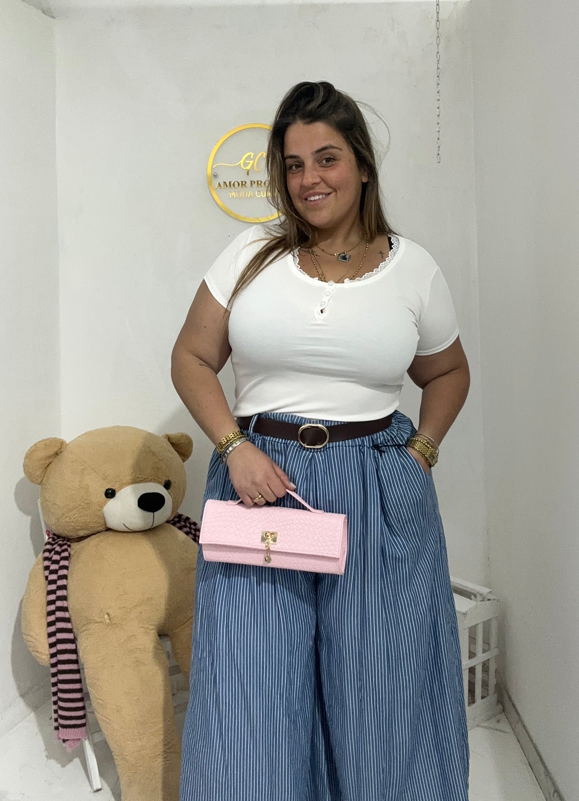 Pantagonna Denim gessato