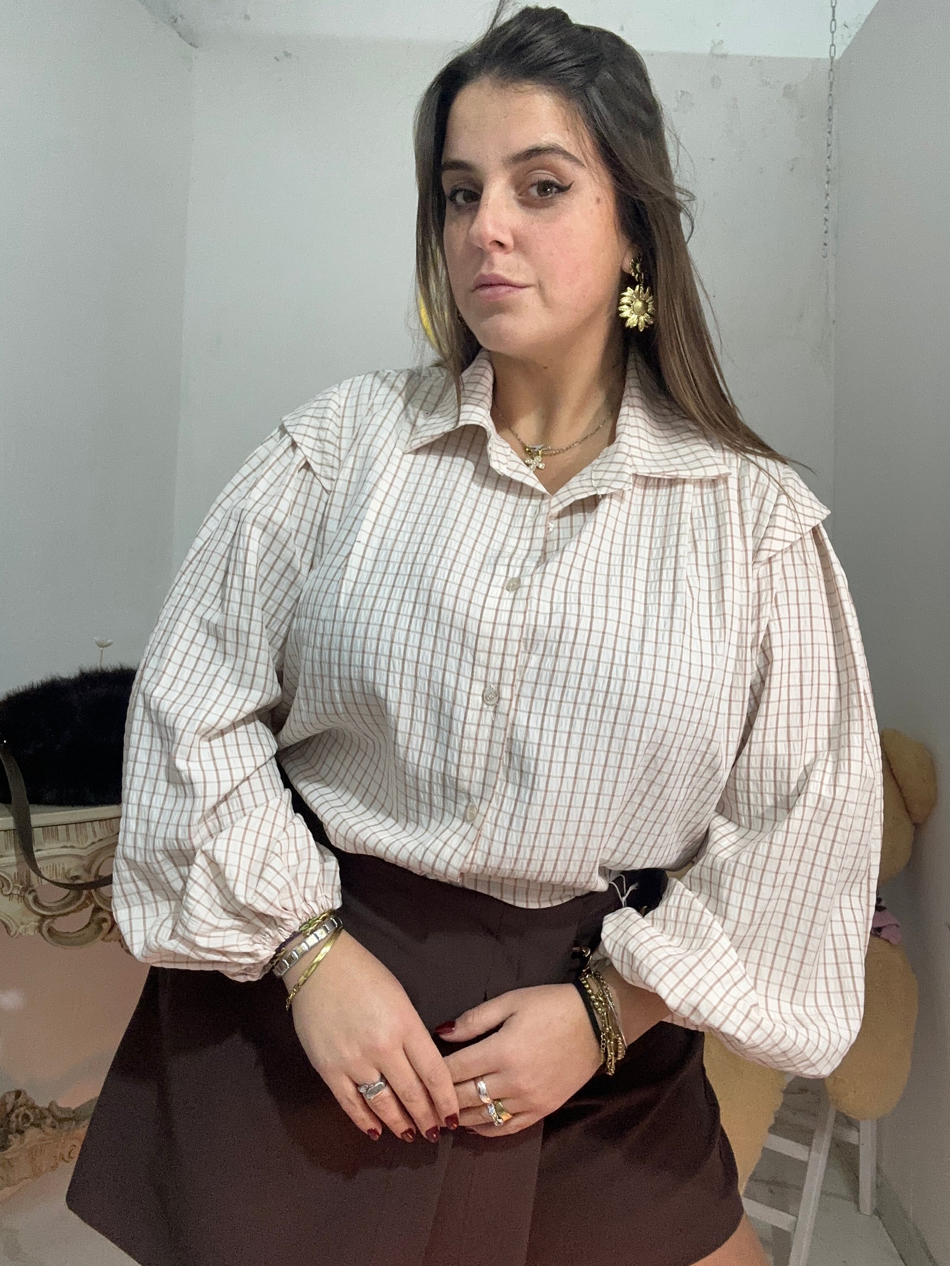 Camicia spallina quadretti