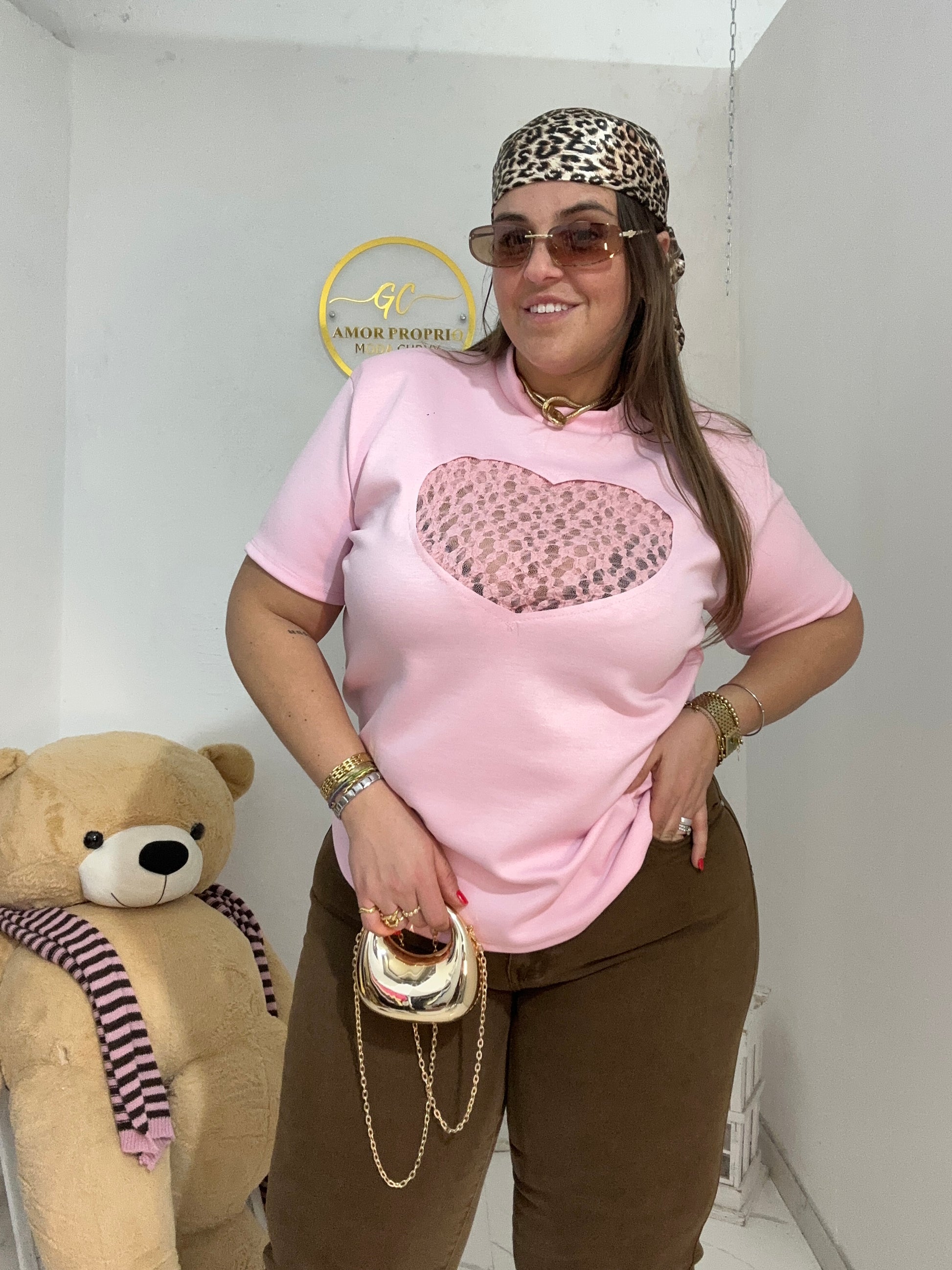 Maglia cuore merletto