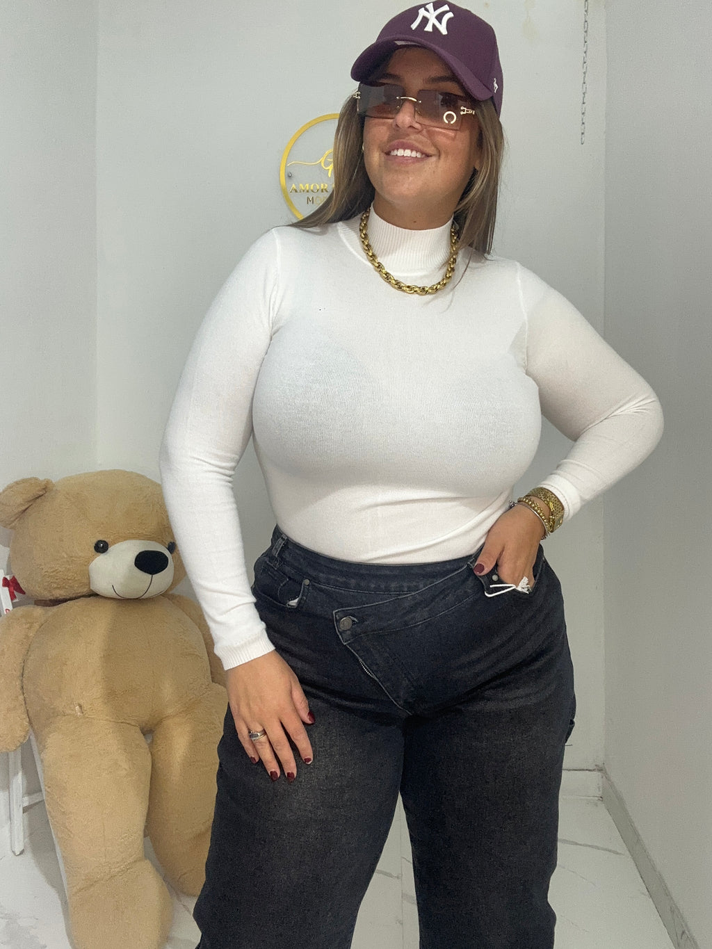 Jeans bottone doppio