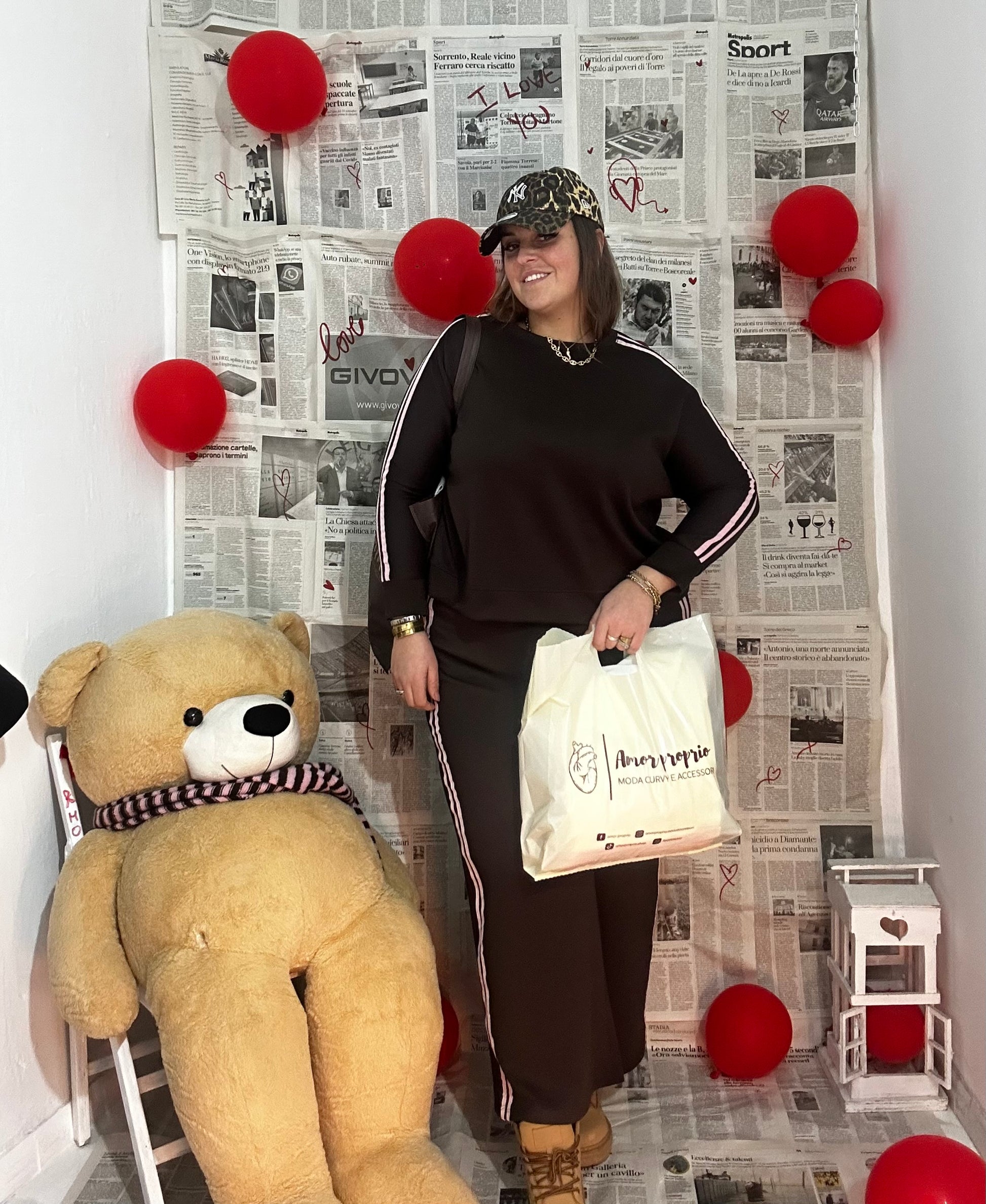 Coordinato tuta strisce